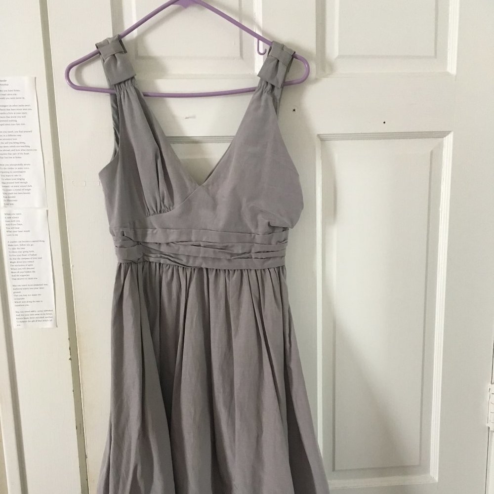 Anthropologie Silver Cocktail Dress